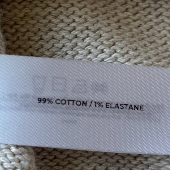 Vetta Womens M V-neck Cardigan Sweater Oversize Beige Natural Button Earthy - Picture 4 of 5